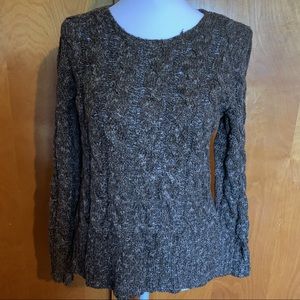 Brown Knit Thick Sweater